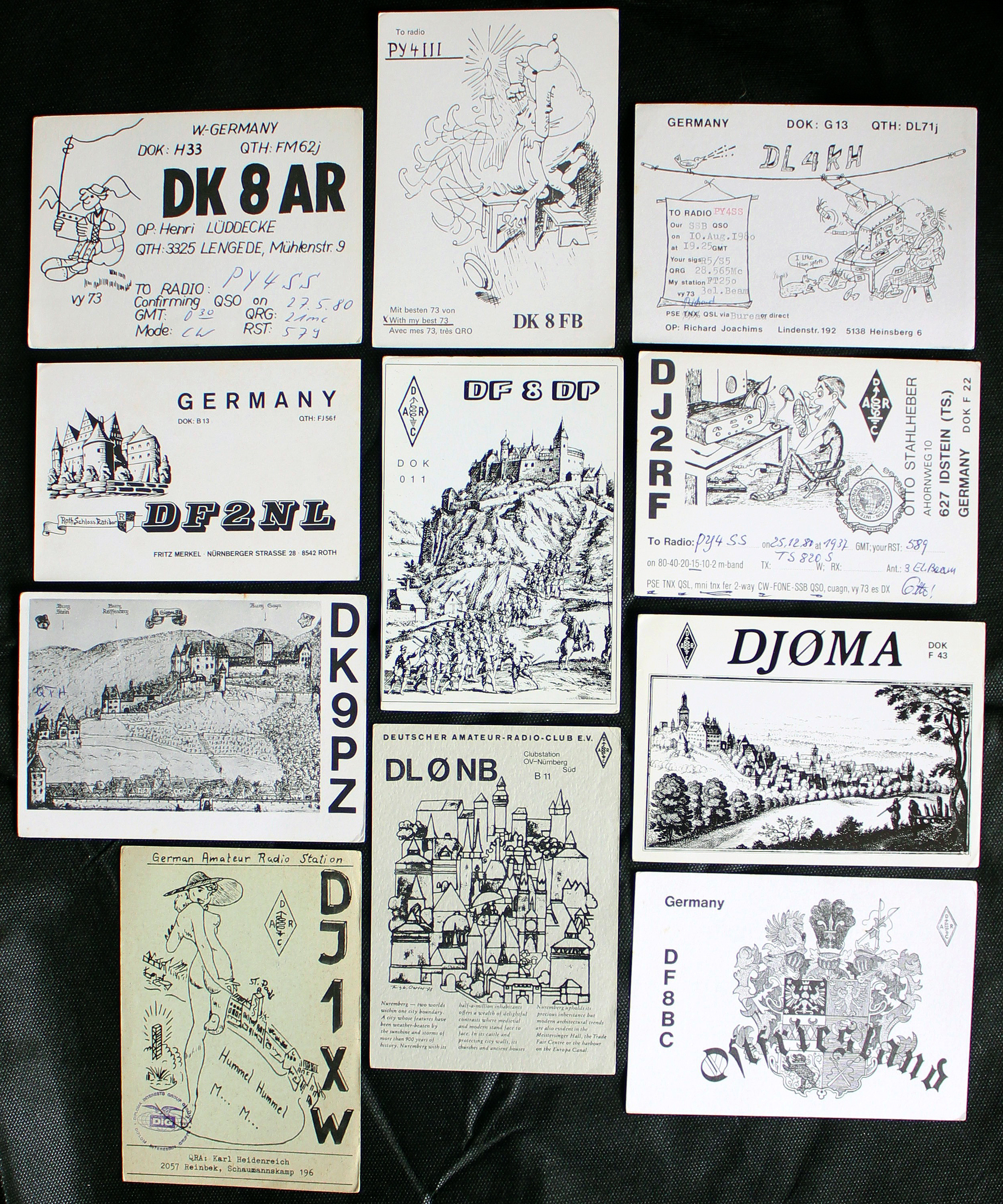 Cartões ilustrados da Alemanha
